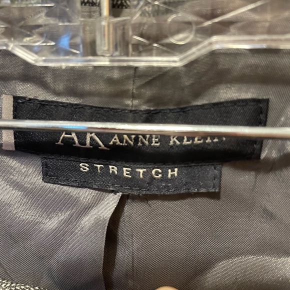 Anne Klein Gray one button stretch skirt suit set - Picture 3 of 4